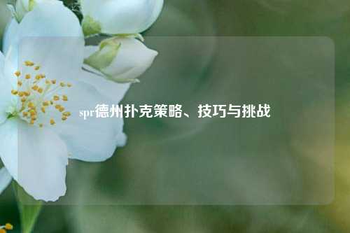 spr德州扑克策略、技巧与挑战