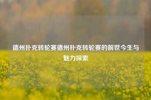 德州扑克转轮赛德州扑克转轮赛的前世今生与魅力探索