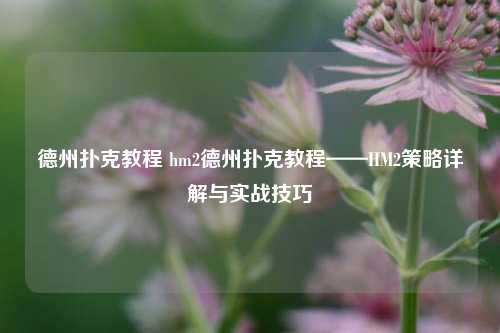 德州扑克教程 hm2德州扑克教程——HM2策略详解与实战技巧