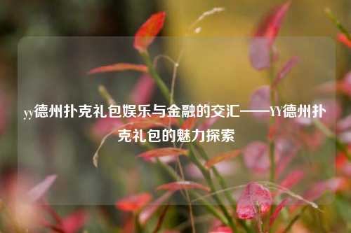 yy德州扑克礼包娱乐与金融的交汇——YY德州扑克礼包的魅力探索