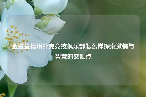 金鲨鱼德州扑克竞技俱乐部怎么样探索激情与智慧的交汇点