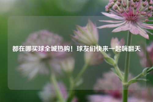 都在哪买球全城热购！球友们快来一起嗨翻天