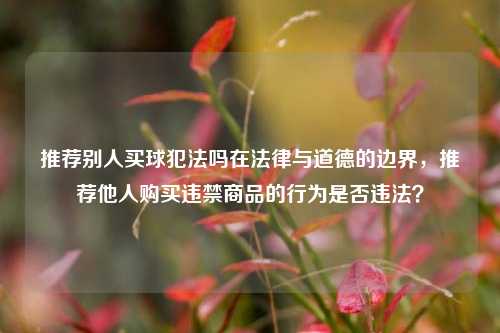 推荐别人买球犯法吗在法律与道德的边界，推荐他人购买违禁商品的行为是否违法？