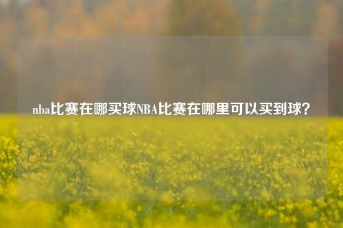 nba比赛在哪买球NBA比赛在哪里可以买到球？