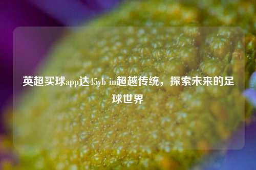 英超买球app达45yb in超越传统，探索未来的足球世界