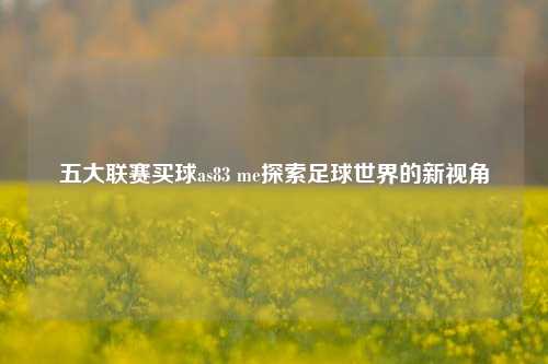 五大联赛买球as83 me探索足球世界的新视角